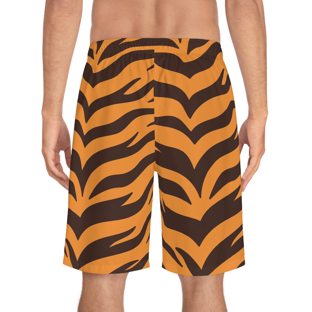 NDR Tiger Stripe Board Shorts — Men's Beach Swim Trunks