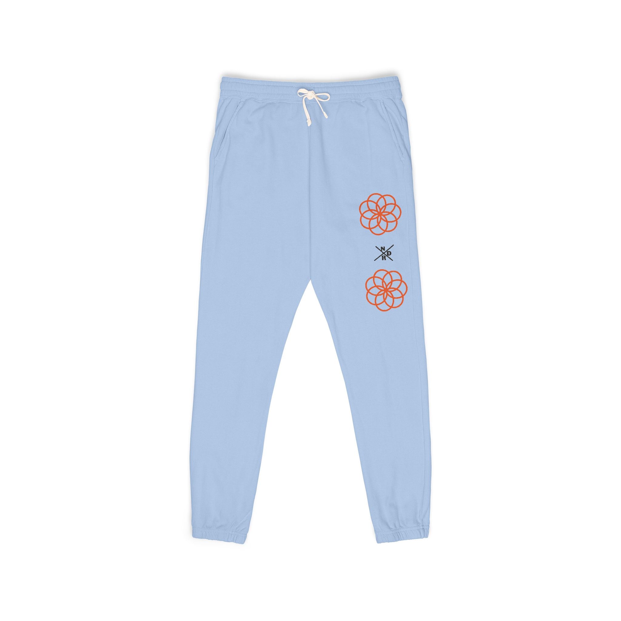 NDR Joggers — Graphic Sweatpants with Orange Rose SKULL