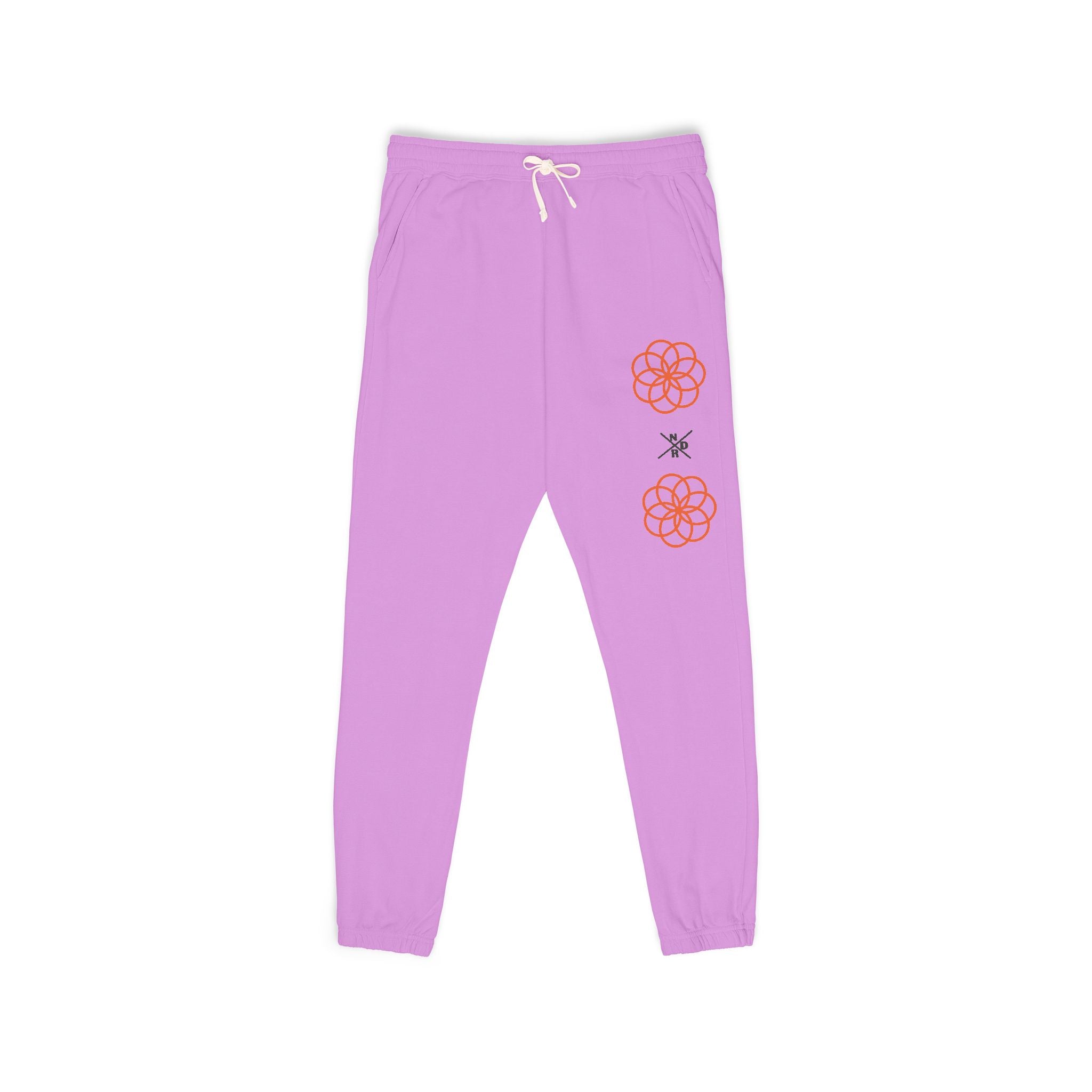 NDR Joggers — Graphic Sweatpants with Orange Rose SKULL
