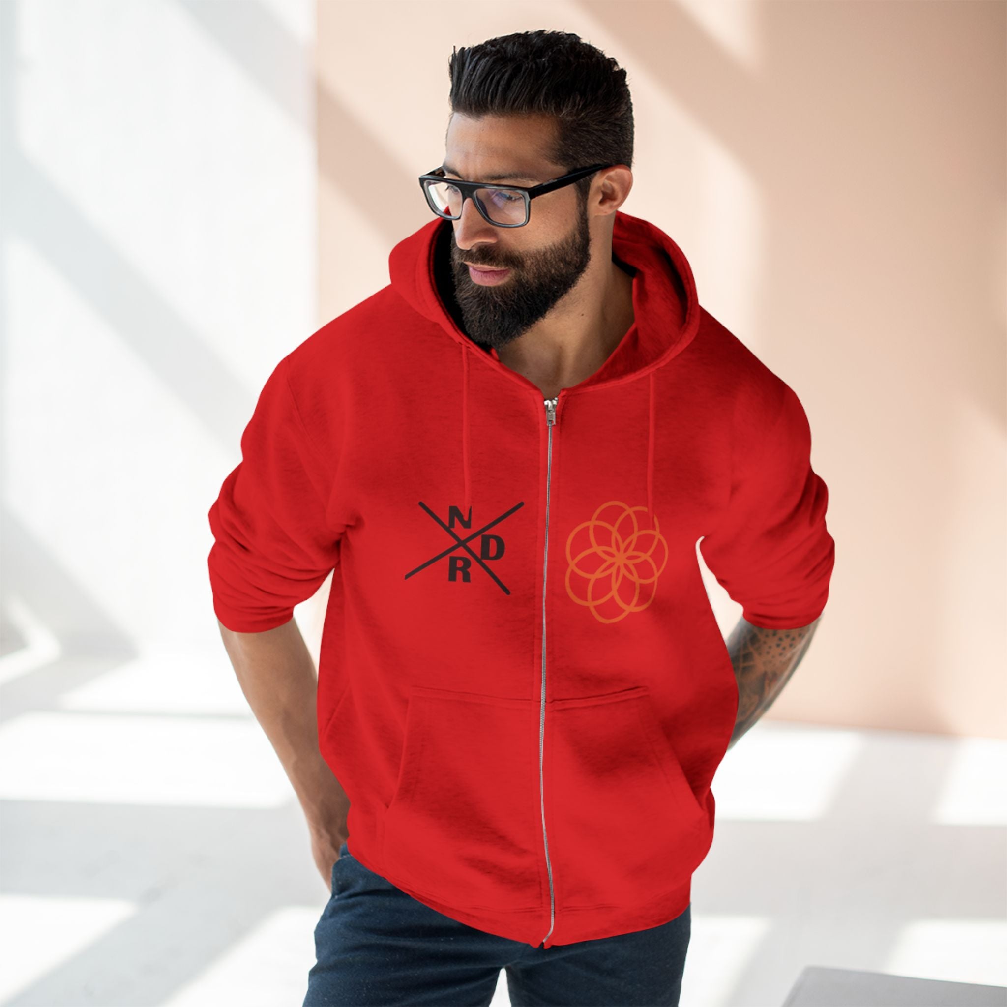 NDR - Geometric Zip Hoodie