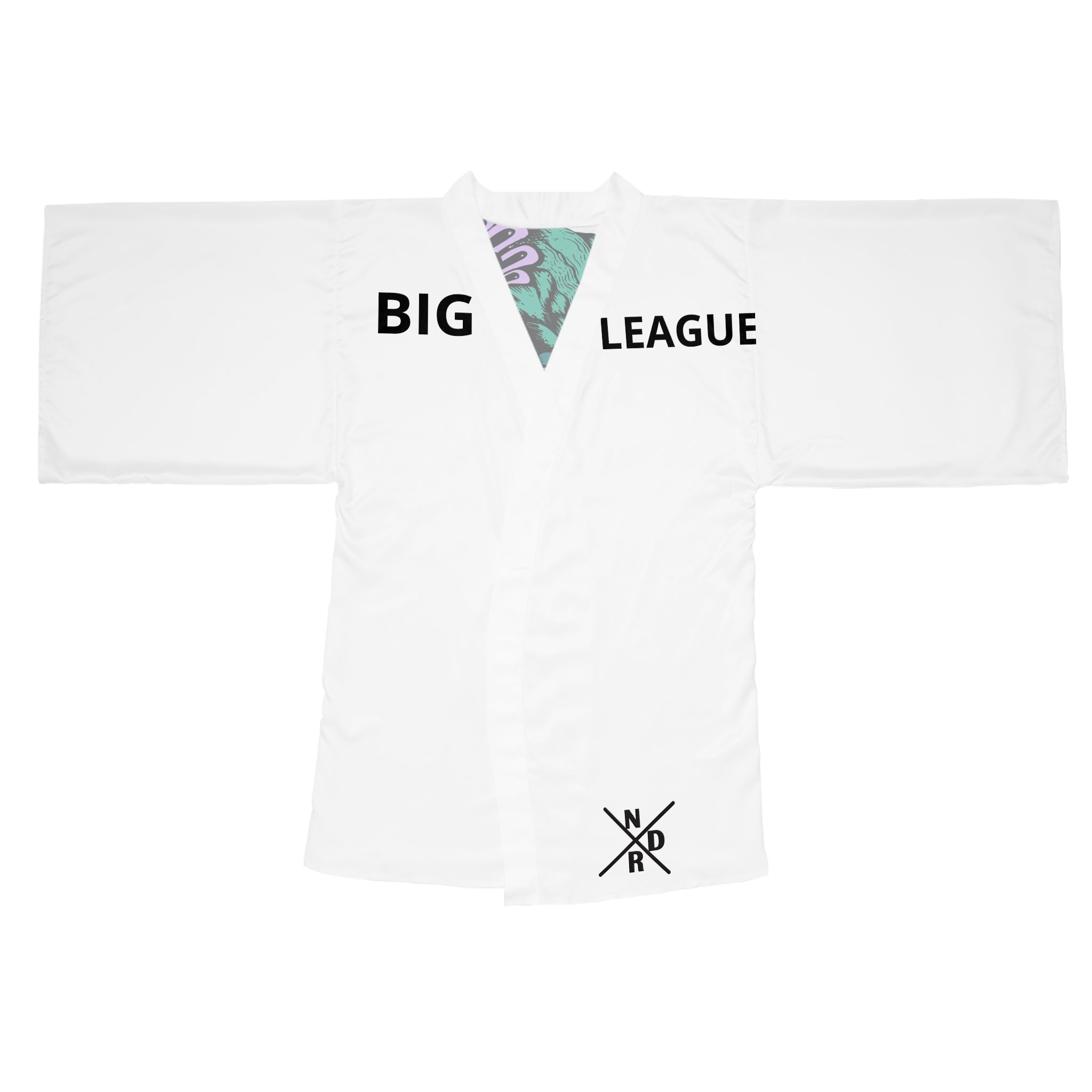N D R -Big League Floral Femme Kimono Robe