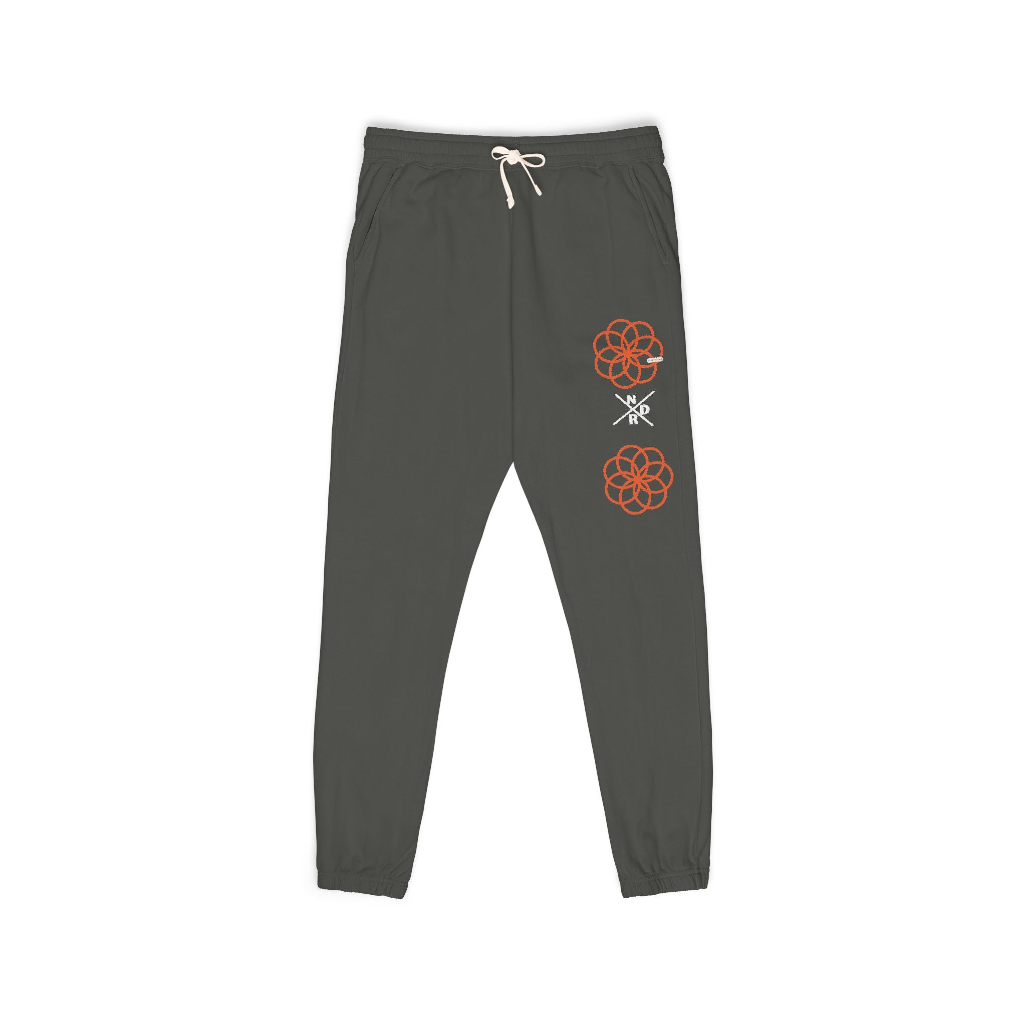 NDR Joggers — Graphic Sweatpants with Orange Rose SKULL