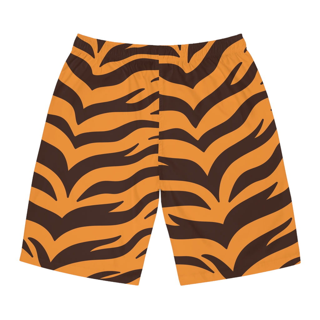 NDR Tiger Stripe Board Shorts — Men's Beach Swim Trunks