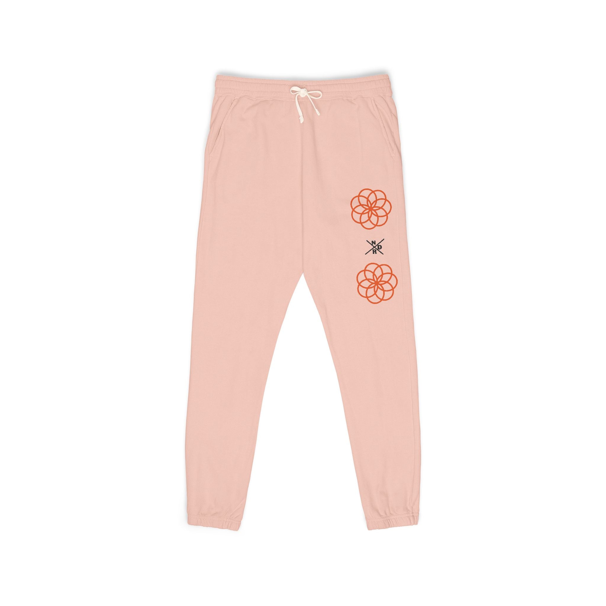 NDR Joggers — Graphic Sweatpants with Orange Rose SKULL