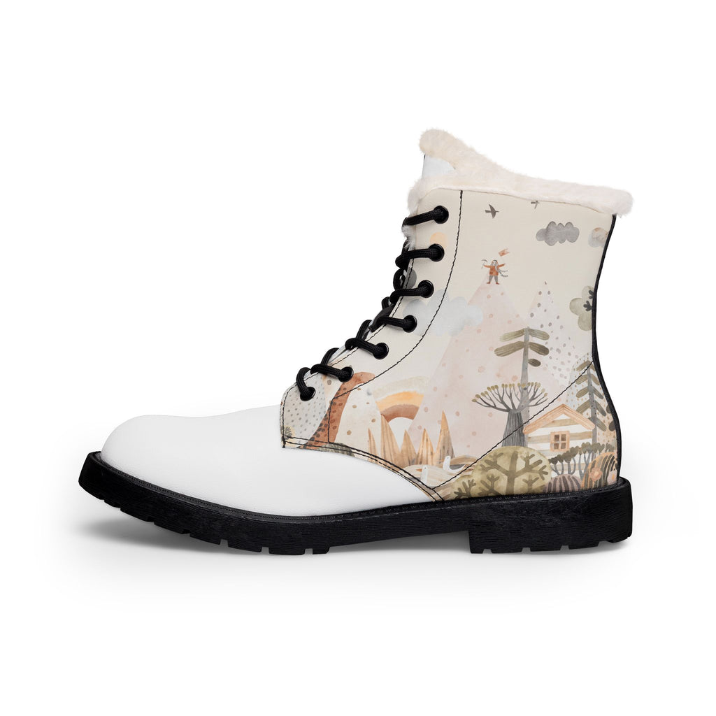 N D R -Women’s Fur-Lined Leather Boots