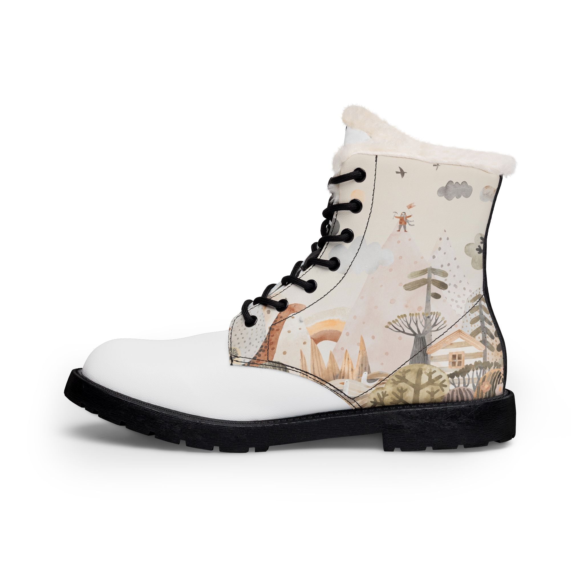 N D R -Women’s Fur-Lined Leather Boots