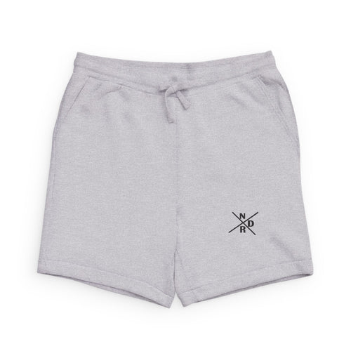 Minimal Compass Logo Sweatshorts — Black Sponge Fleece Casual Shorts