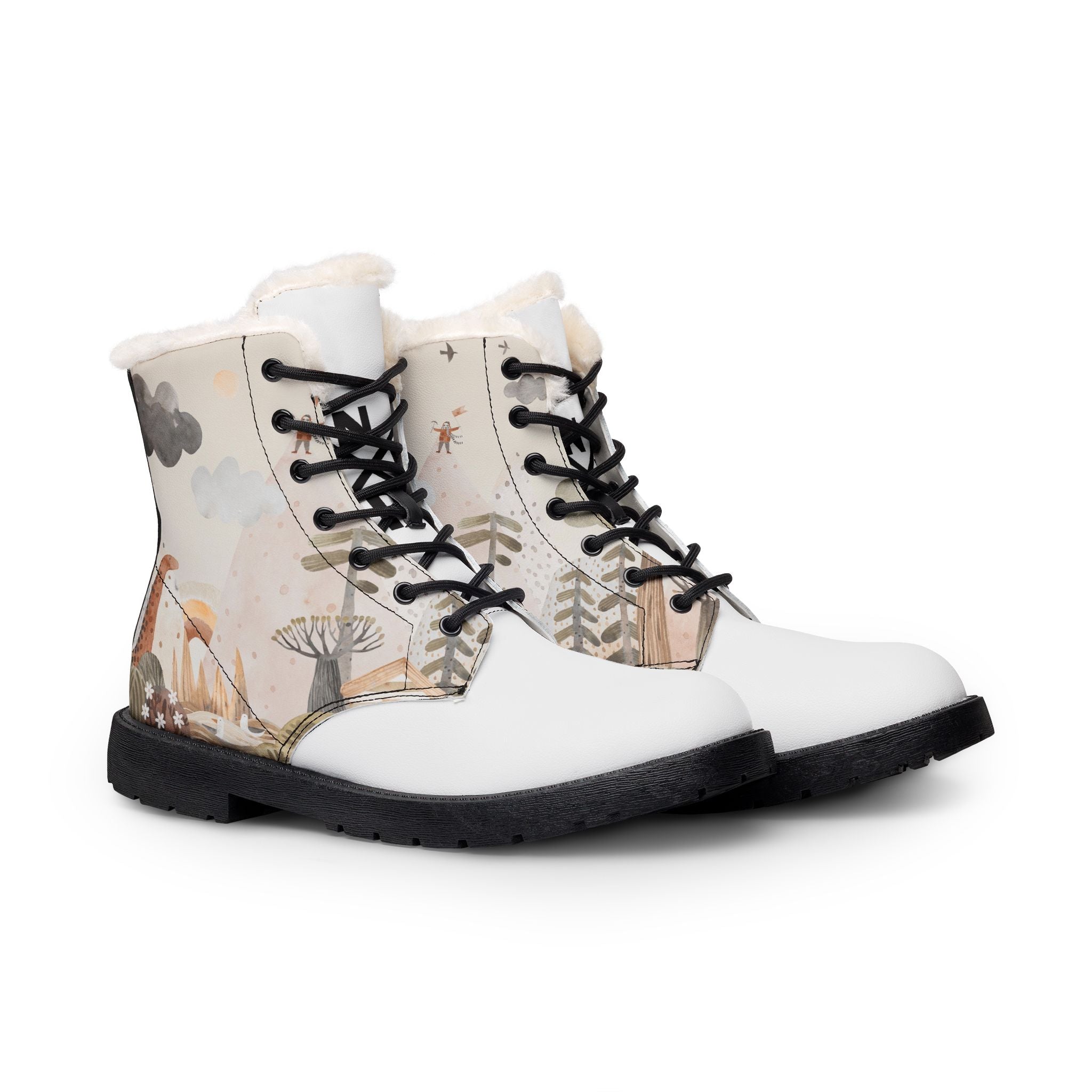 N D R -Women’s Fur-Lined Leather Boots