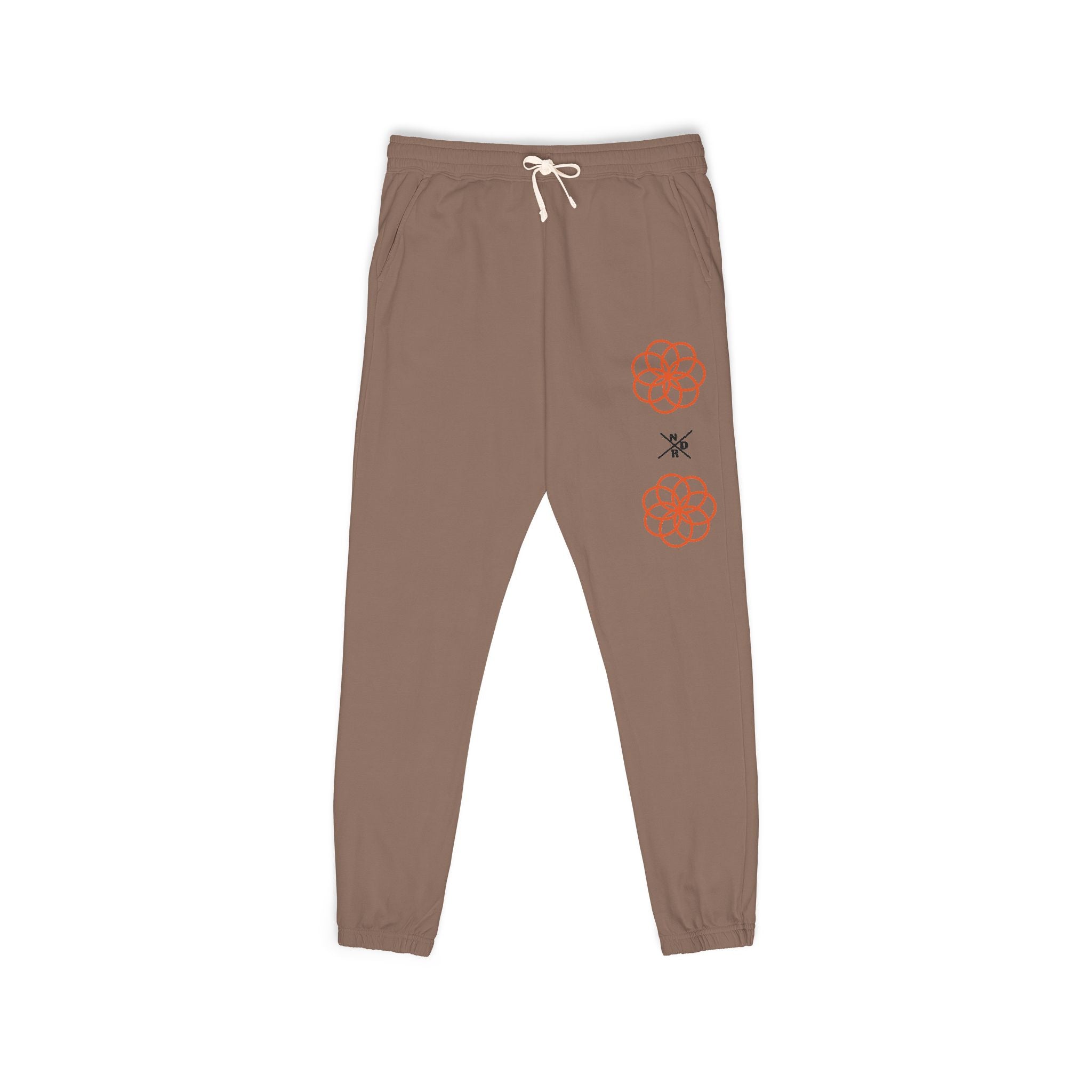 NDR Joggers — Graphic Sweatpants with Orange Rose SKULL