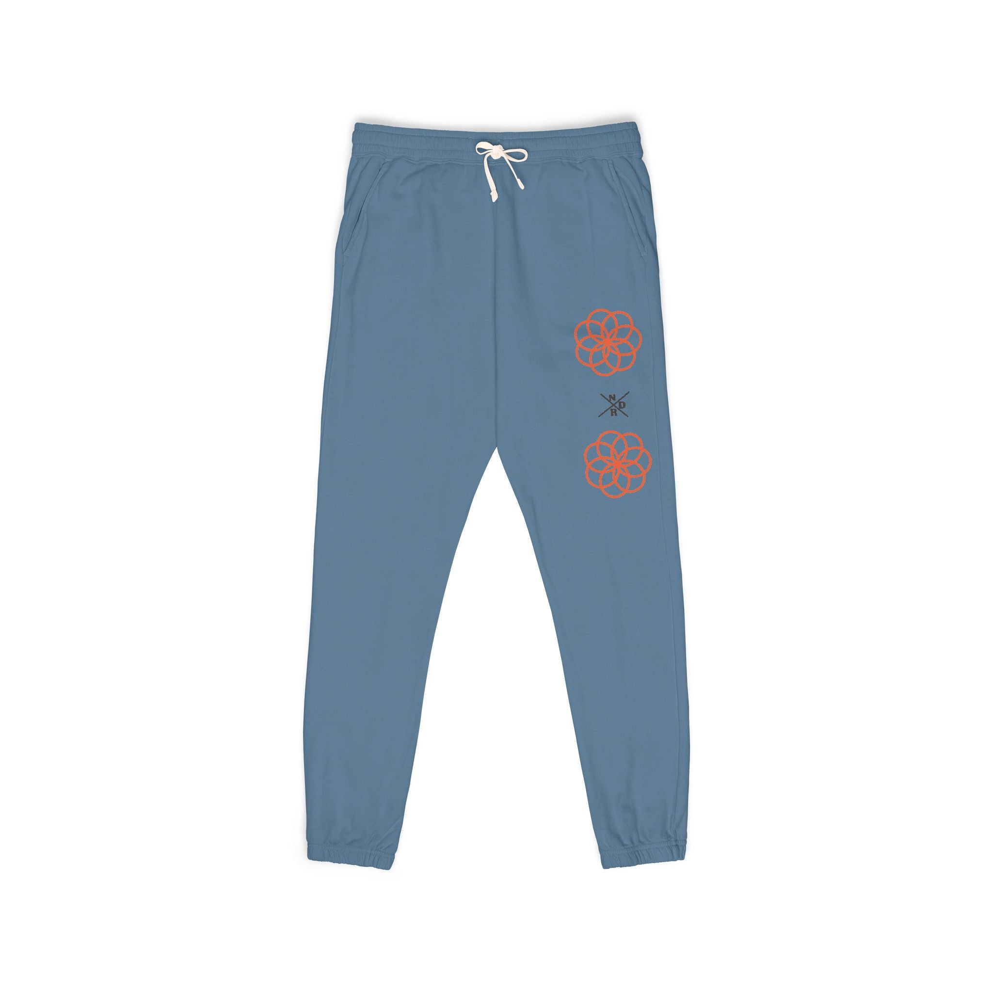 NDR Joggers — Graphic Sweatpants with Orange Rose SKULL