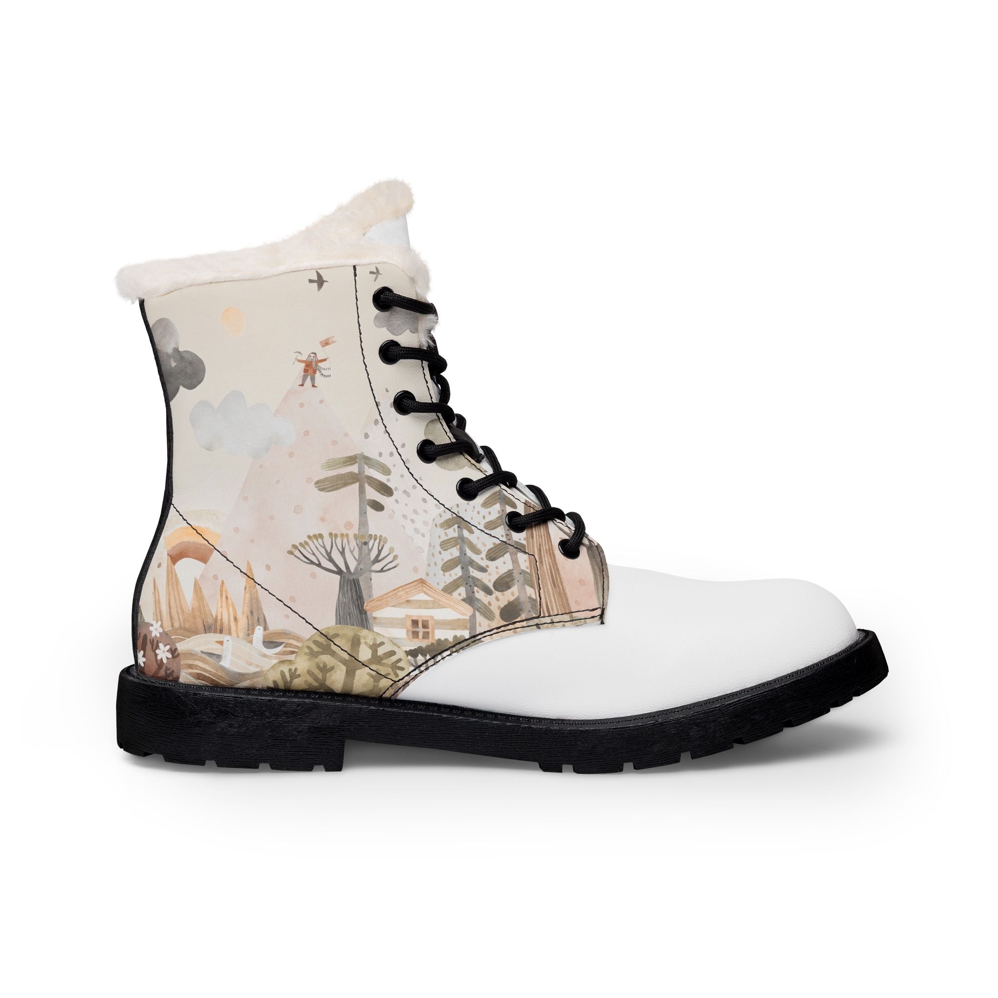 N D R -Women’s Fur-Lined Leather Boots