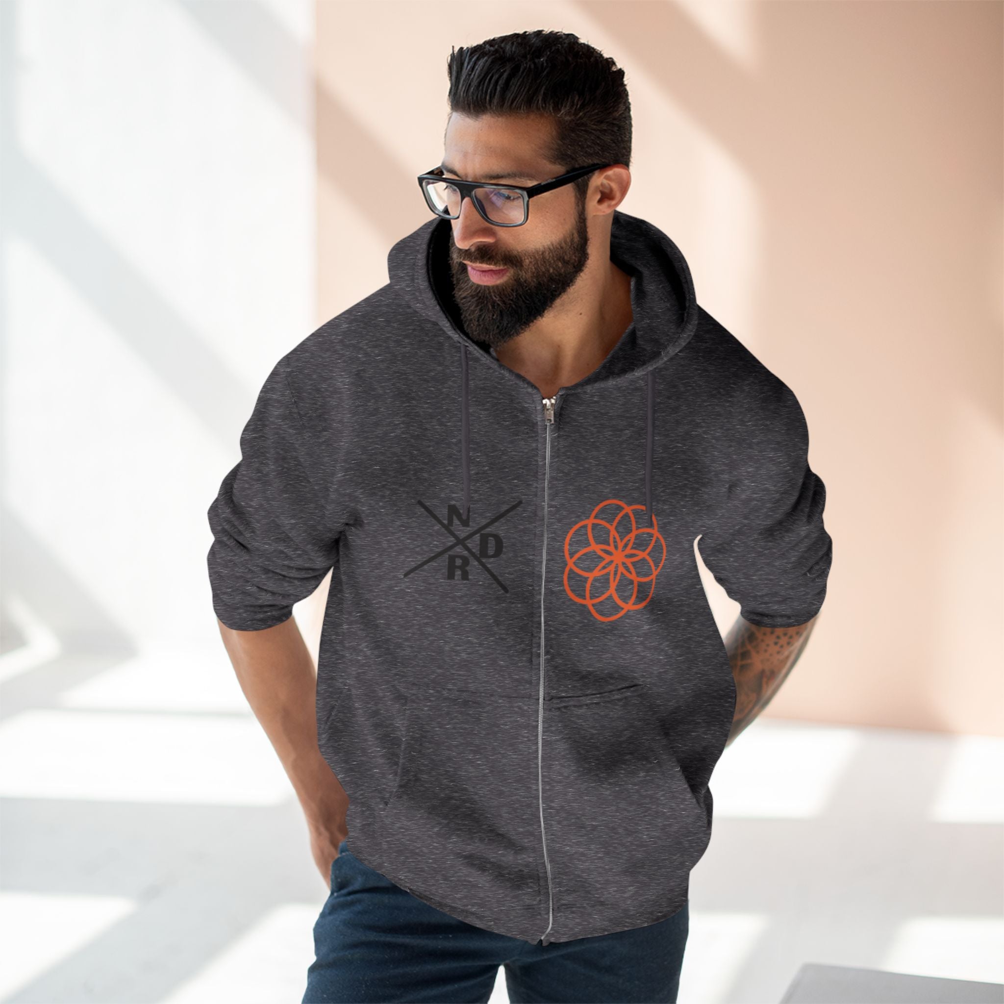 NDR - Geometric Zip Hoodie